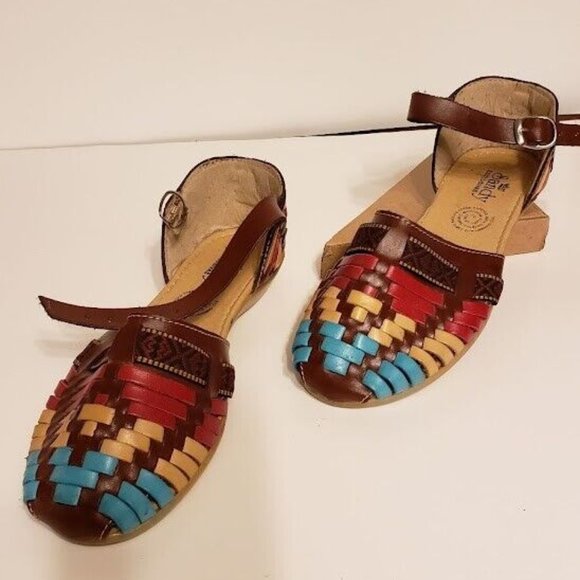 Sandy Exclusivas Women's Mexico Size 24 USA Size 7 Multicolor Sandals Colorful - Picture 7 of 7